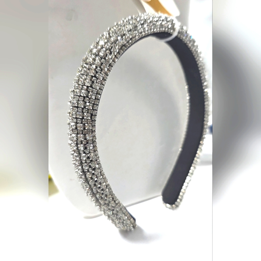 SINCERLY JULES Silver Rhinestone Headband